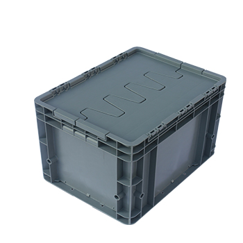 EU4628带盖塑料汽配周转箱